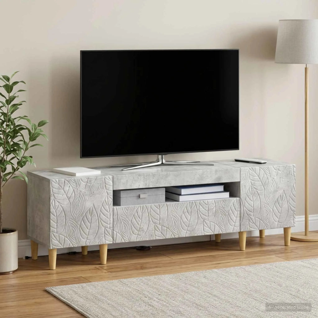 Mobile TV LED Grigio Cemento Legno ingegnerizzato 897128
