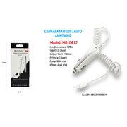 Trade Shop - Caricatore Per Auto Usb Smartphone Caricabatteria Ricarica 5v-1000ma Cavo Apple -