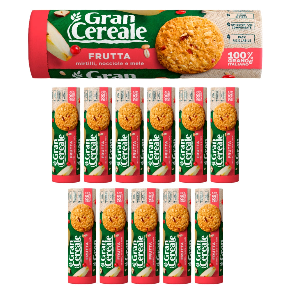 Barilla gran cereale biscotto croccante alla frutta 12 confezioni da 250 grammi