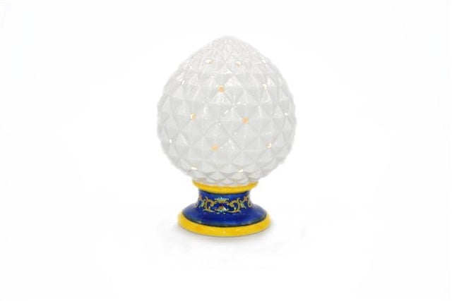 Pomo Decorativo Casa con Luce Bianco e Blu 14 cm