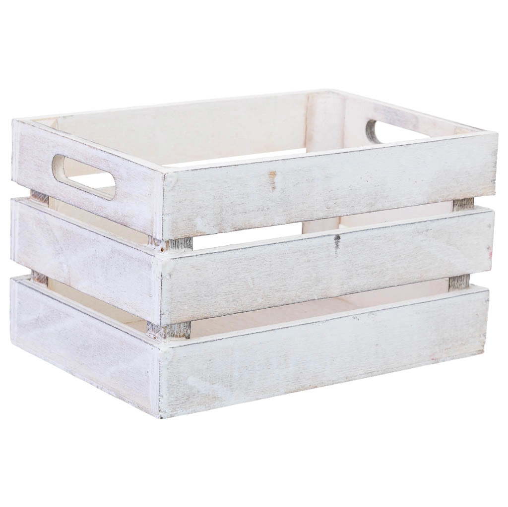 Cassetto in legno bianco 18x12x10h cm