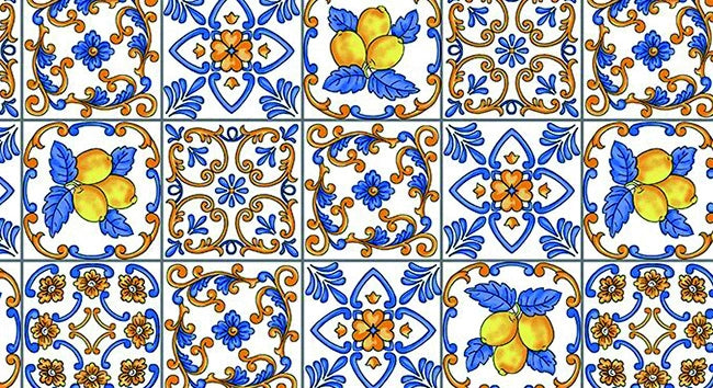 TOVAGLIATO IN PVC FANTASTIK SORRENTO C131-1  Rotolo cm.140 (H) x 20 mt (L)