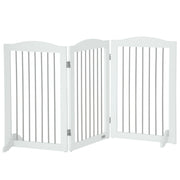 Cancello per Cani Pieghevole per Scale e Porte ¨C Minimal ¨C Bianco 154x30x80 cm