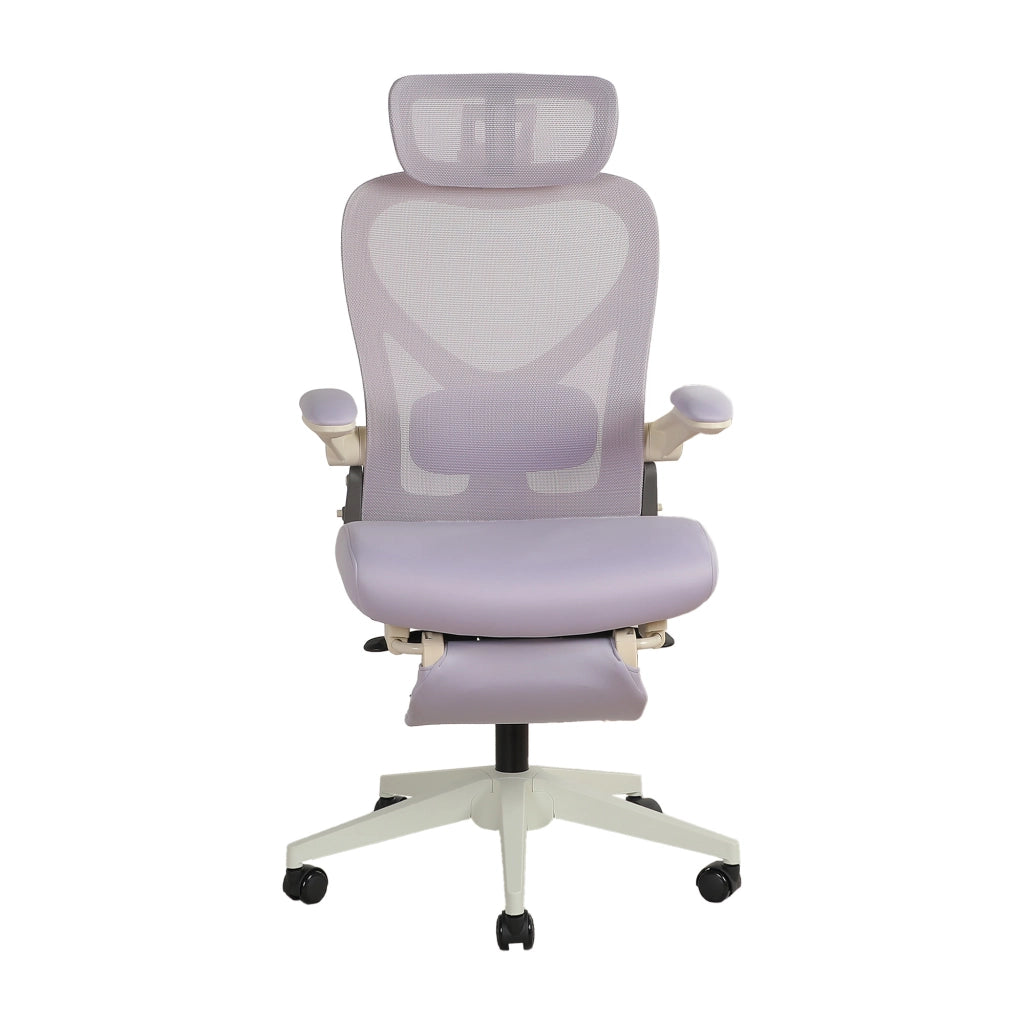 Sedia da ufficio ergonomica pieghevole ¨C zephmum ¨C viola con schienale regolabile, braccioli reclinabili e poggiatesta