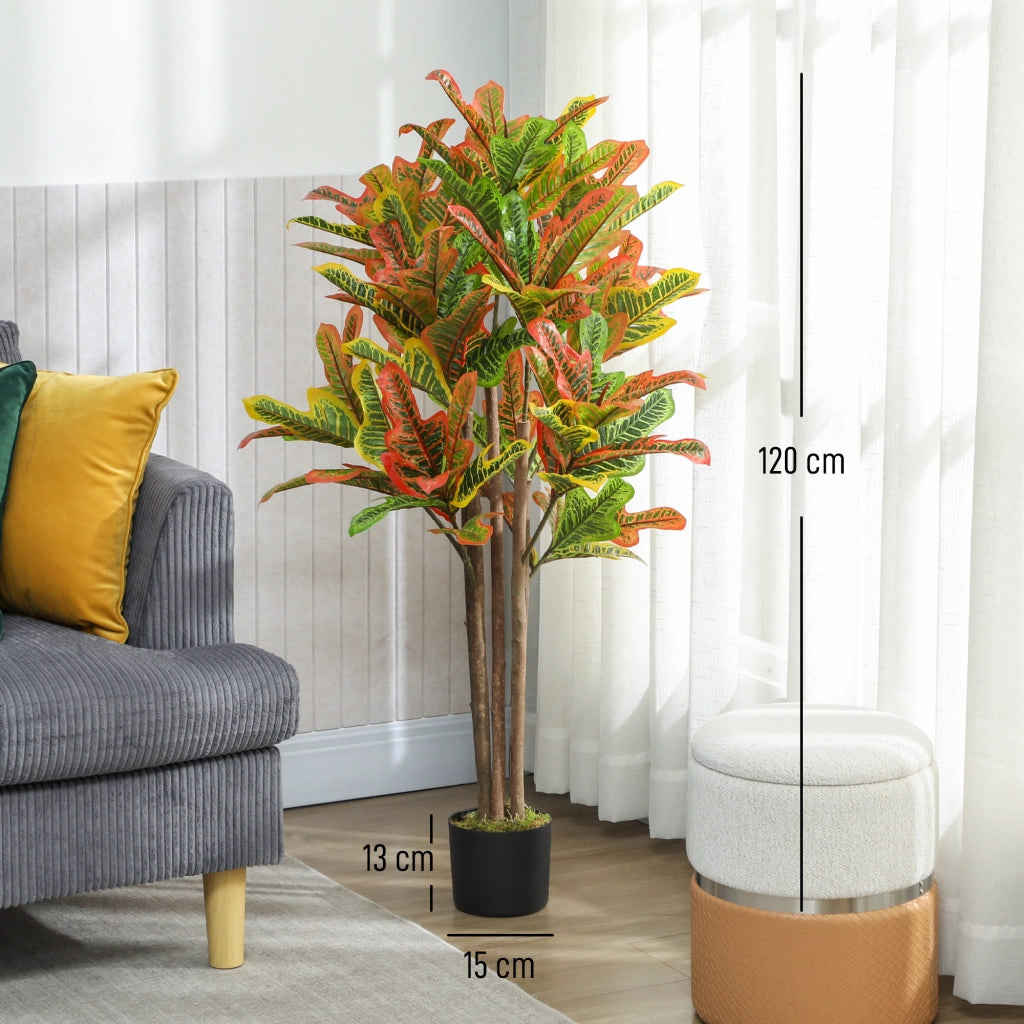 Pianta Artificiale Decorativa ¨C Minimal ¨C Multicolor con Vaso 120 cm