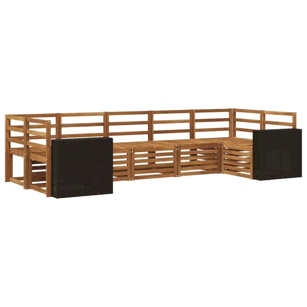Set divano sezionale 7 pcs Naturale Legno di Acacia Massello 3384810