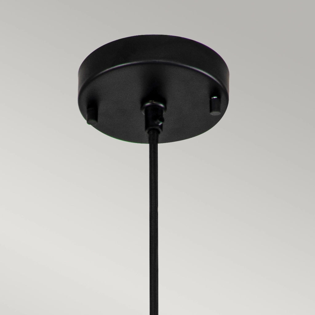 Lampada a sospensione Art Déco nera Ø18 E27 Elstead