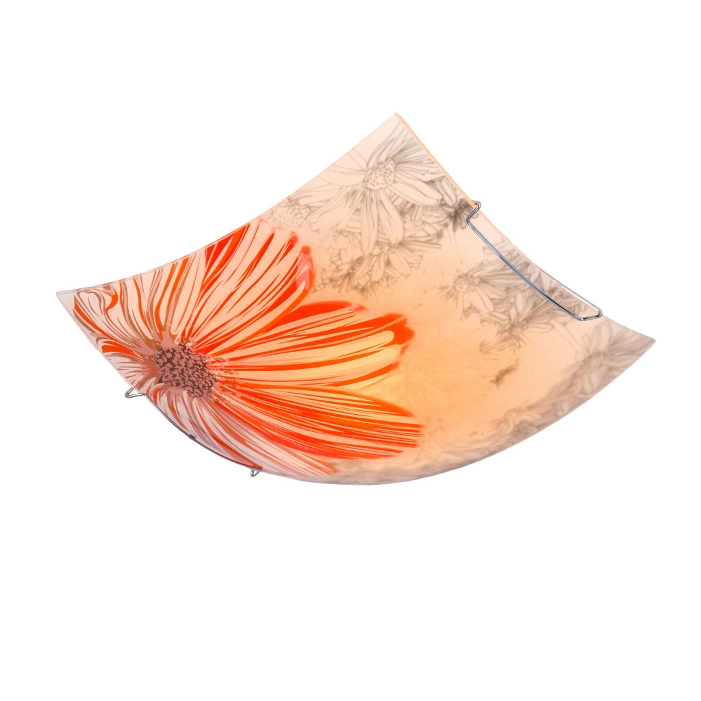 Plafoniera Candellux Spring cromata rossa E27 30cm