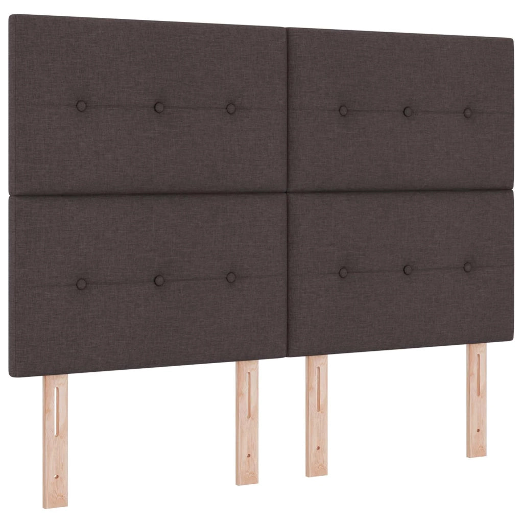 Letto box spring con materasso Marrone Scuro 140 x 190 cm 3454869