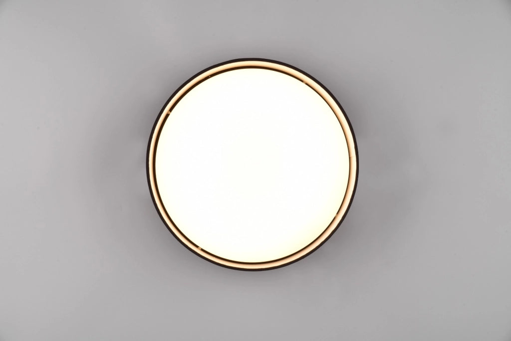 Plafoniera LED LOCARNO 30cm 12W nero tessuto 3000K