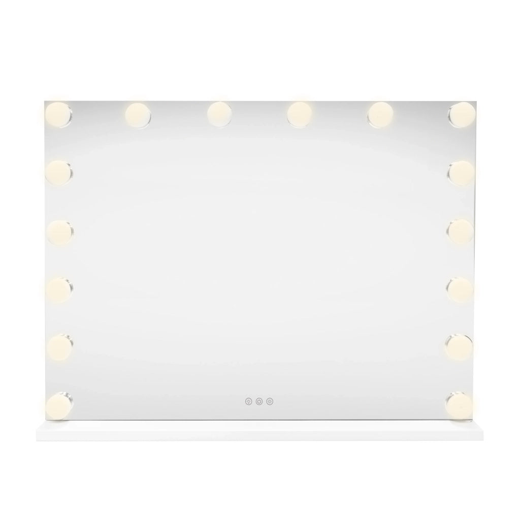 Specchio LED Hollywood 80cm, 3 Luci, BT, USB, 10x Zoom, Dimmer