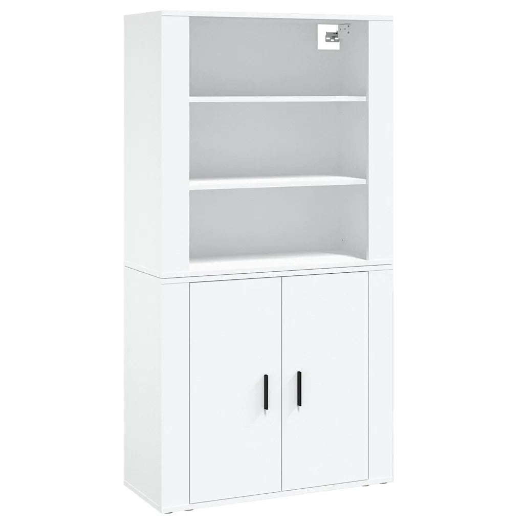 Credenza-Buffet-Armadio da cucina Bianca in Legno Multistrato