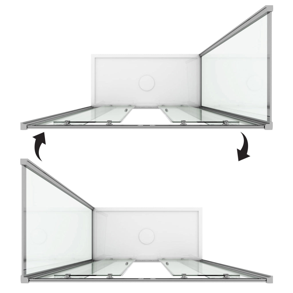 Box Doccia 70x130 CM H185 trasparente mod. Replay Duo 2 Ante