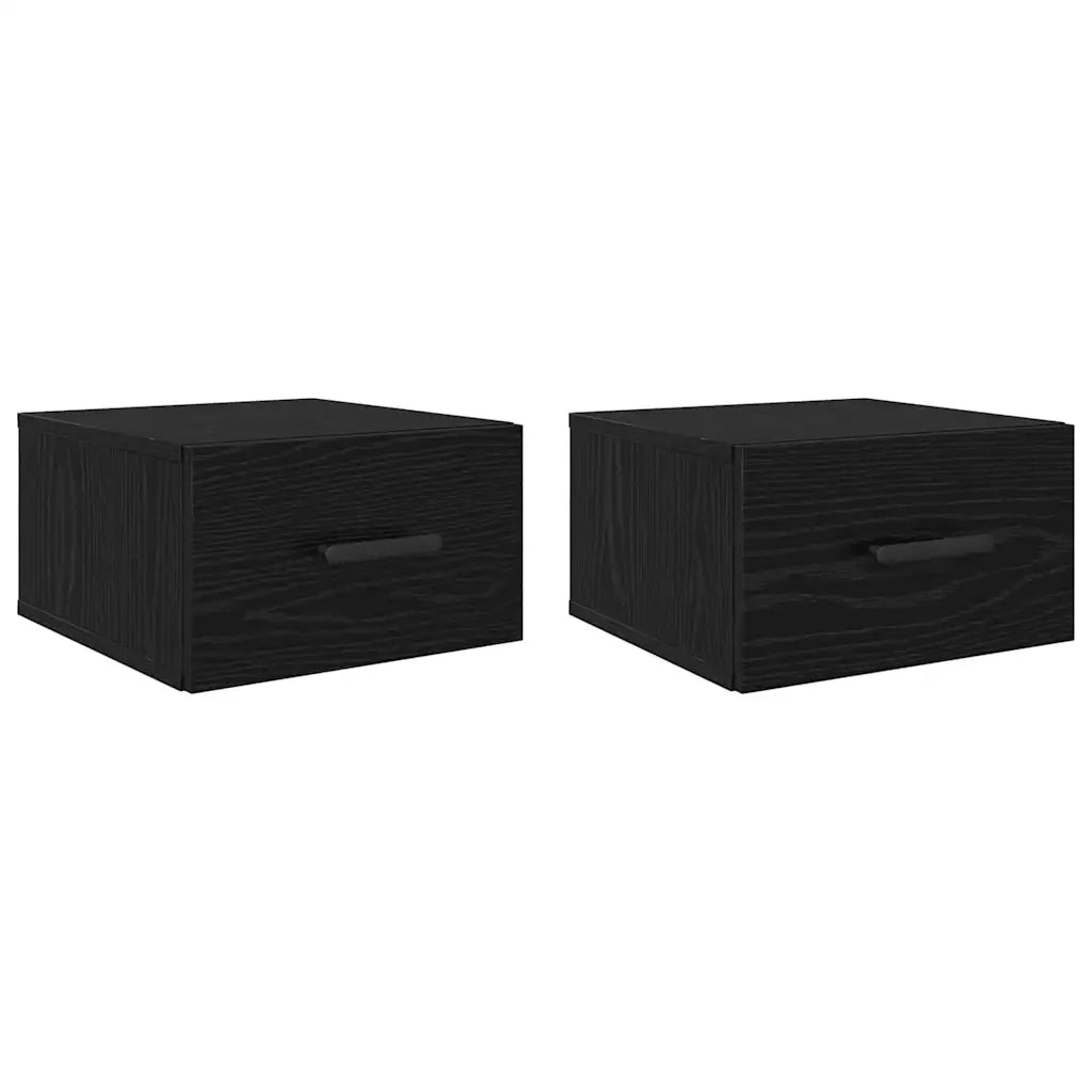 Armadio da Notte 2 pcs Rovere Nero 35 x 35 x 20 cm 882389