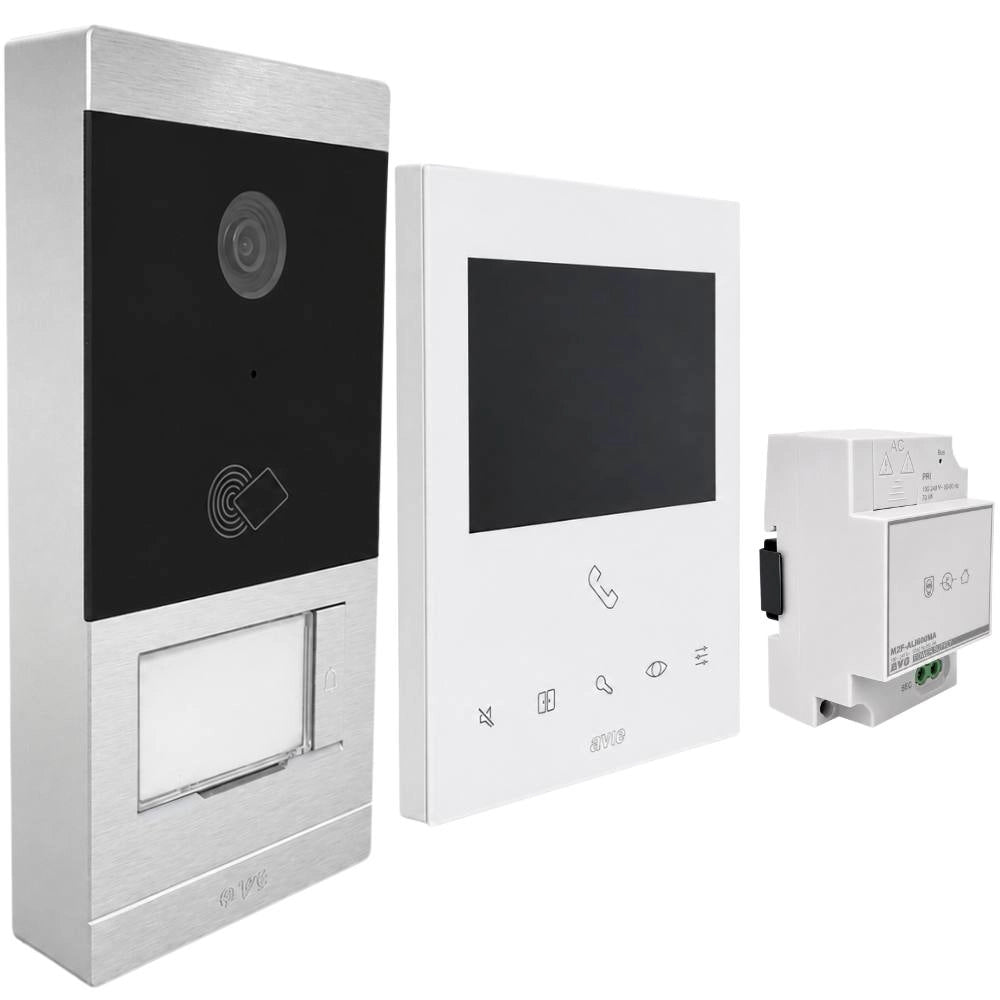 Kit videocitofonico ave kv01-1pit5bap per abitazioni