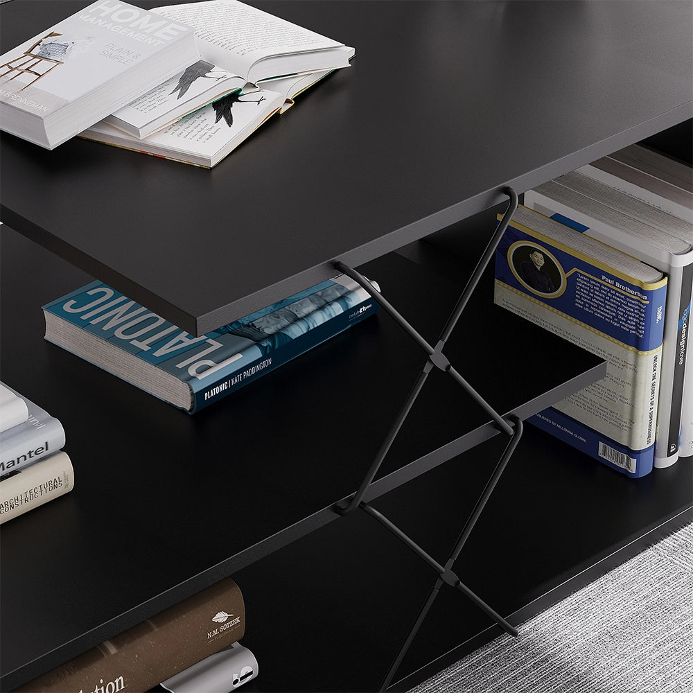 Vicco Tavolino da salotto Nero 100 x 50 cm