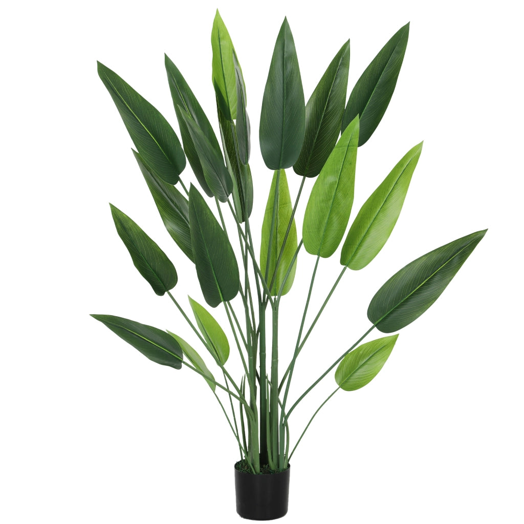 Pianta Artificiale Strelitzia da Interno ¨C zephmum ¨C Verde 140 cm con Vaso