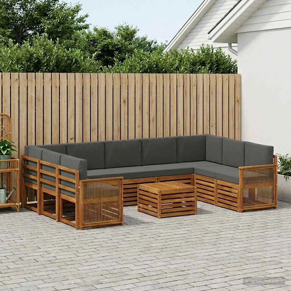 Set divani Legno di Acacia Massello 3384868