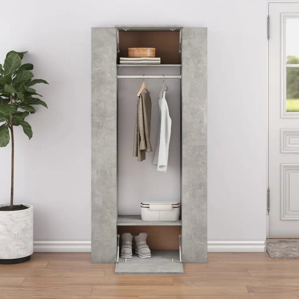 Mobili da Corridoio 2 pz Grigio Cemento in Legno Multistrato 3082039