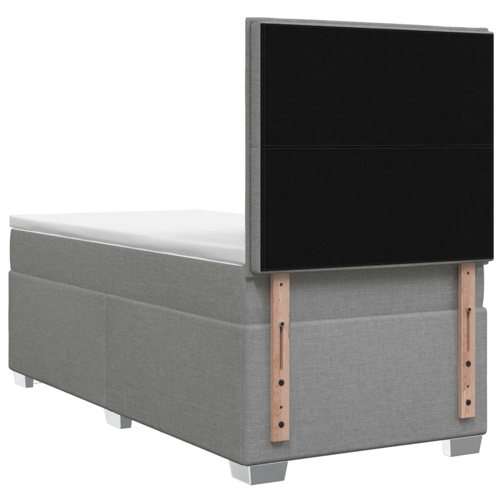 Letto box spring con materasso Grigio Chiaro 80 x 200 cm 3454733