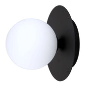 Applique Roma nera vetro bianco 1xG9 Light Prestige