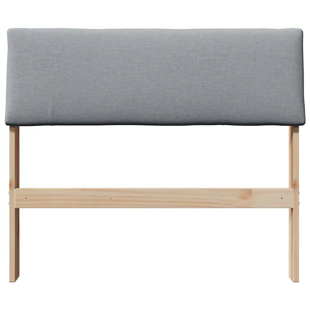 Testiera imbottita Grigio chiaro 90 cm Pino massello 879139