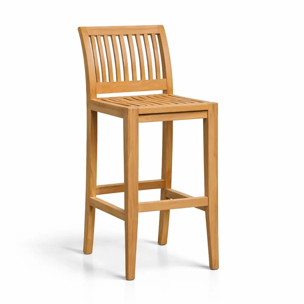 Sgabello alto da esterno in Legno Teak - Tabouret