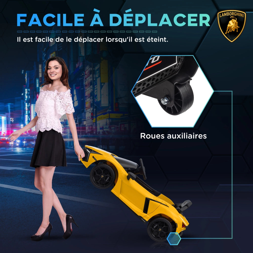 Auto elettrica per bambini ¨C Minimal ¨C 12V telecomando giallo