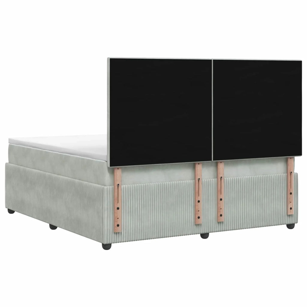 Letto box spring con materasso Grigio Chiaro 160 x 200 cm 3454637