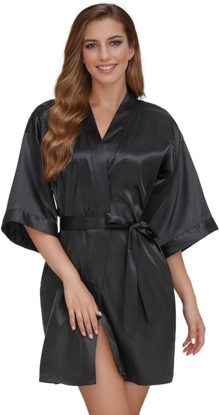 Kimono da donna con camicia a V con cintura in seta