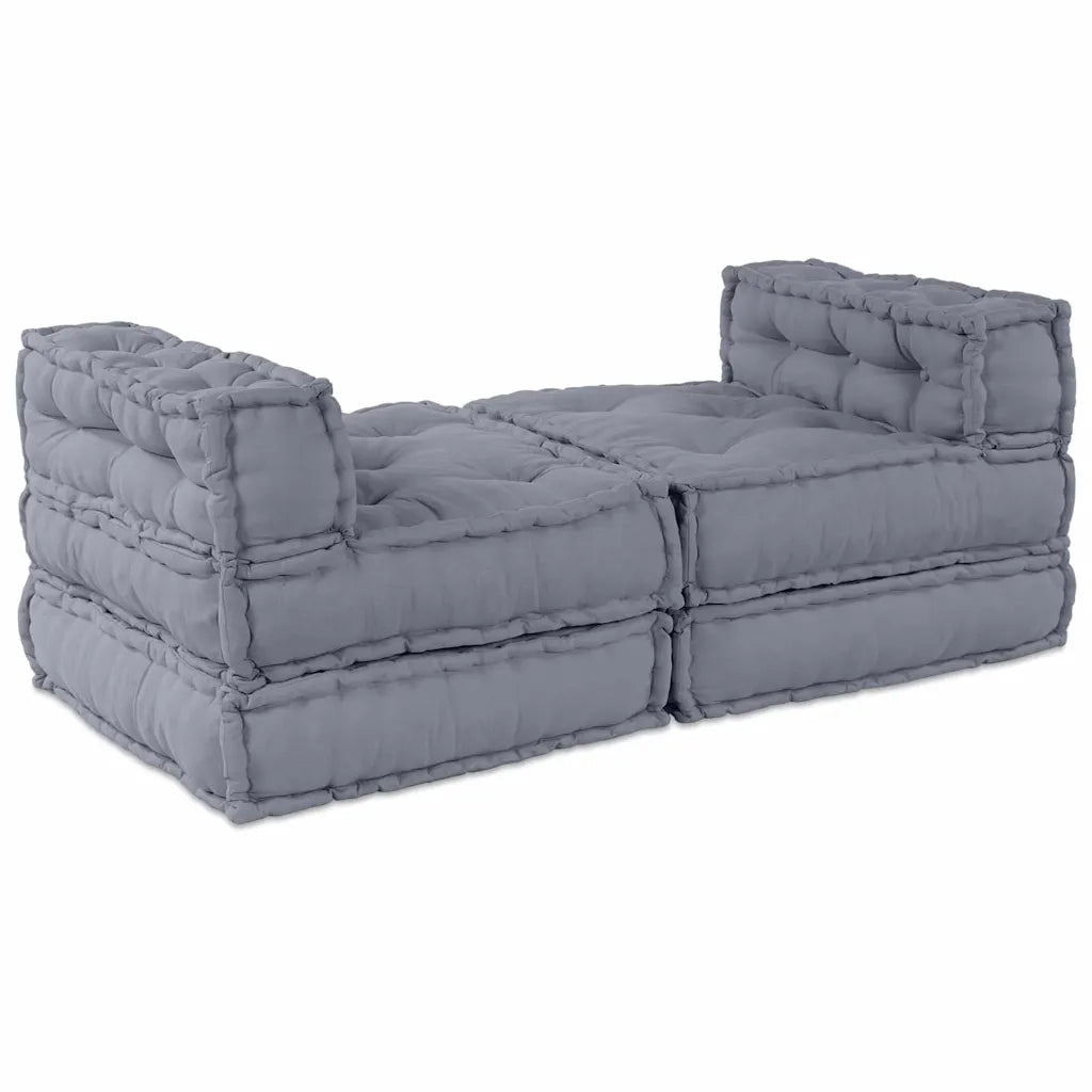 Unità di Divano Modulare 4 pcs Grigio Tessuto 3315093