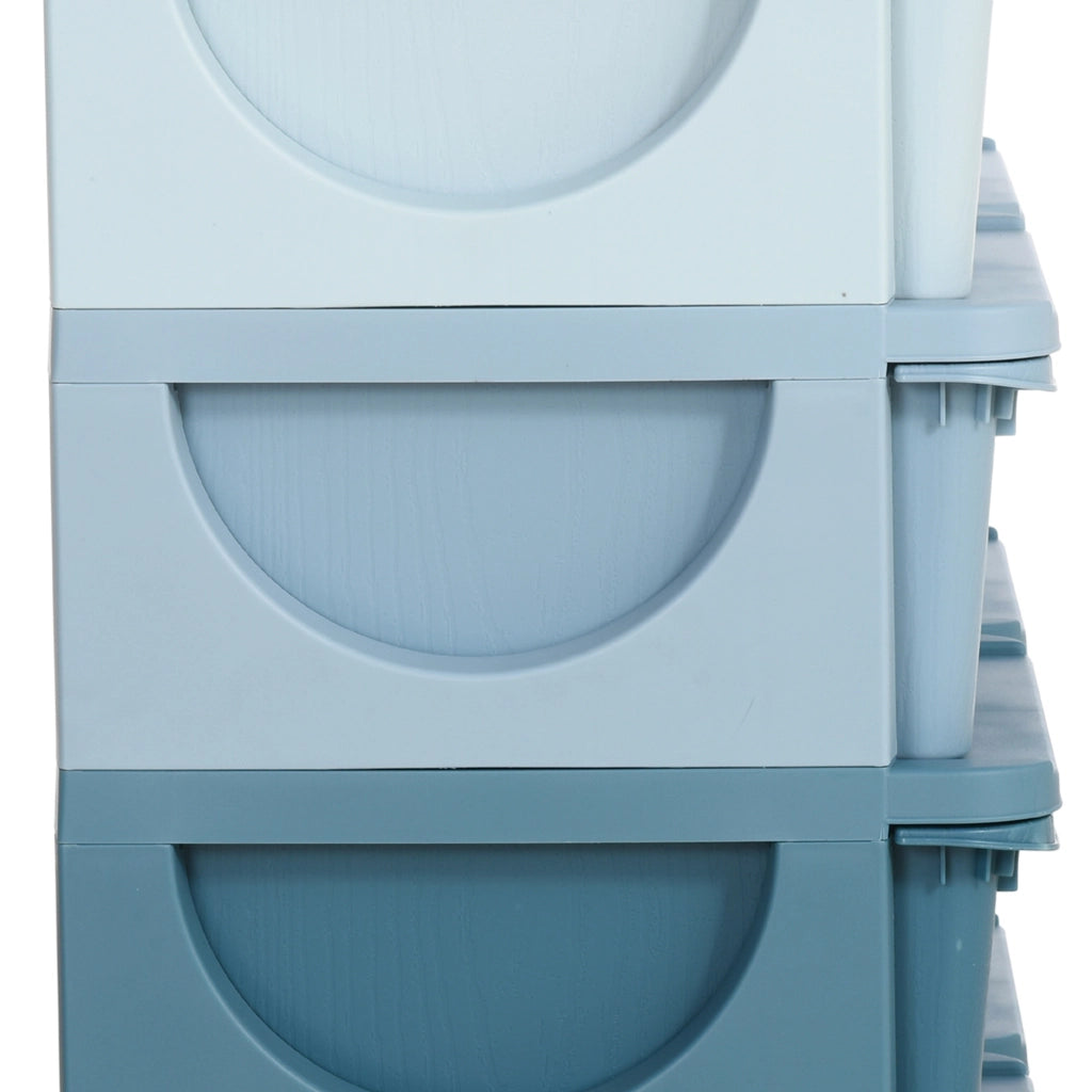 Cassettiera per bambini con 3 cassetti ¨C zephmum ¨C Blu