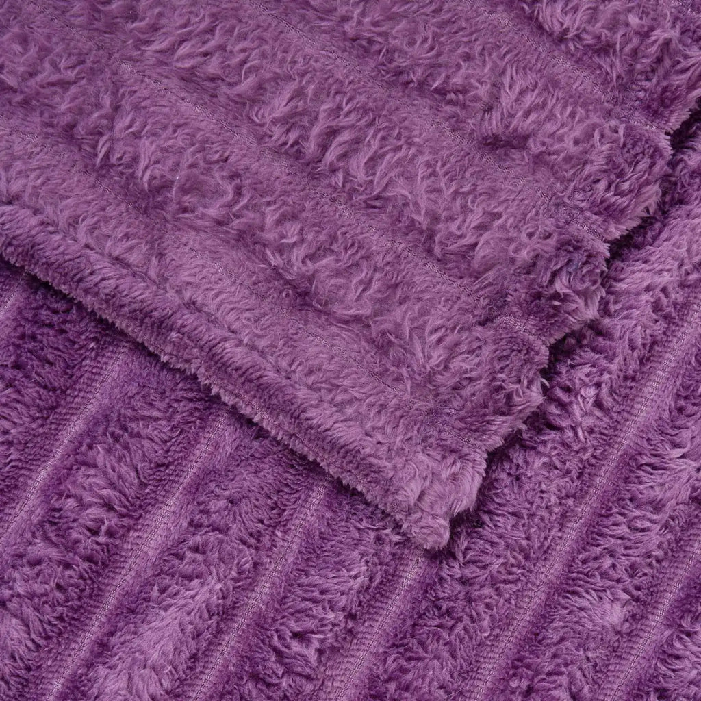Coperte da Pile 6 pz Viola 270 x 240 cm Panno