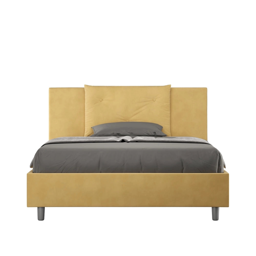 Letto Matrimoniale Extra Large 200x200 cm con Rete Appia Ocra