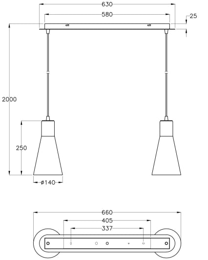 Lampada a Sospensione Diana in Metallo e Vetro Soffiato, Finitura Cromo, Attacco E27 2x 60W, IP20, Design Elegante e Moderno, Codice 2753-46-138