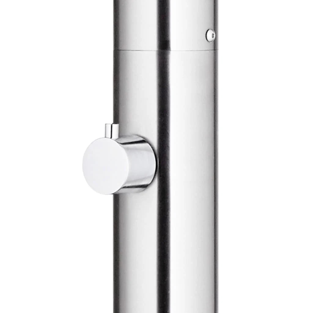 Doccia da giardino con base 220 cm acciaio inox grigio 02_0042039