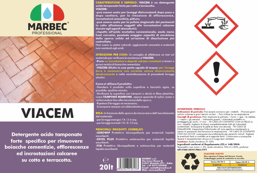 Acido tamponato VIACEM   20LT