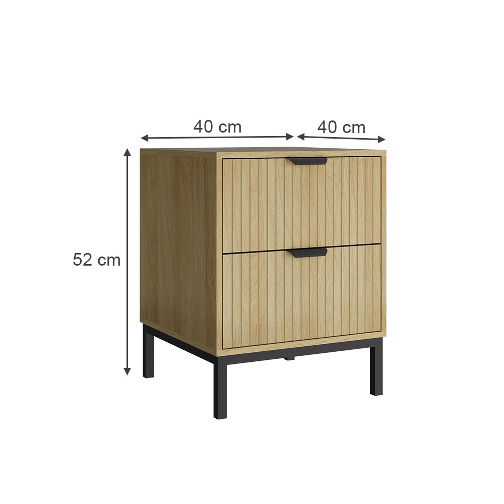Vicco Comodino Rovere 40 x 52 cm Set di 2