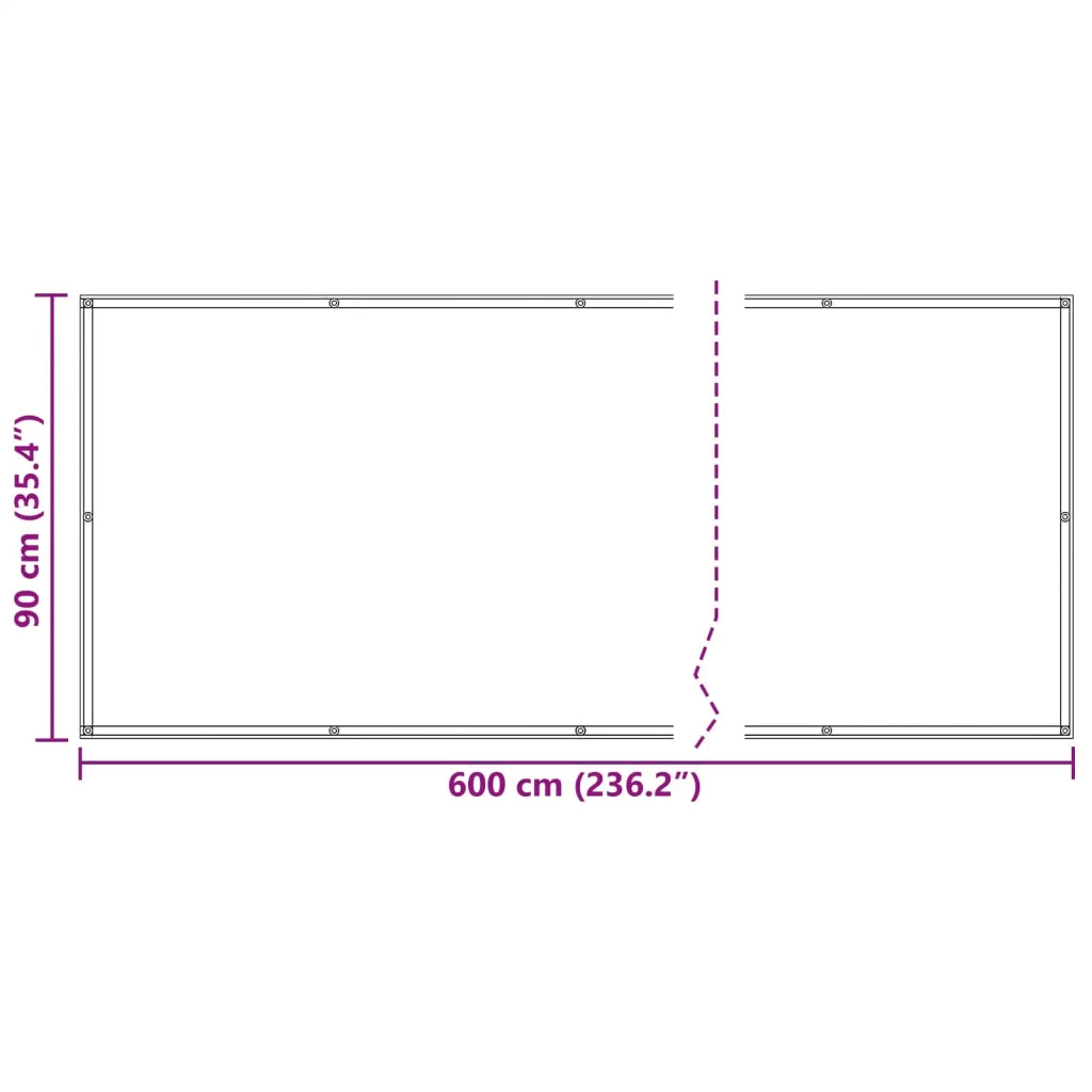 Schermo da balcone-Pannello per balcone Borgogna 90 x 600 cm