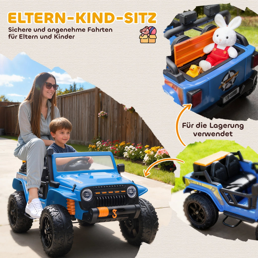Auto Elettrica Bambini ¨C Minimal ¨C Blu, 12V, Telecomando, 3-8 Anni