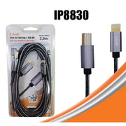 Trade Shop - Cavo Da Lightning A Usb Bm Type-b Per Stampante Pianoforte Elettronico 3mt Ip8830 -