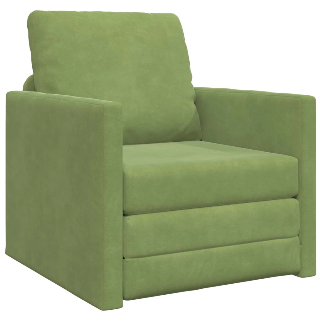 Divano letto Verde chiaro 74 x 77 x 81 cm Velluto 4106619