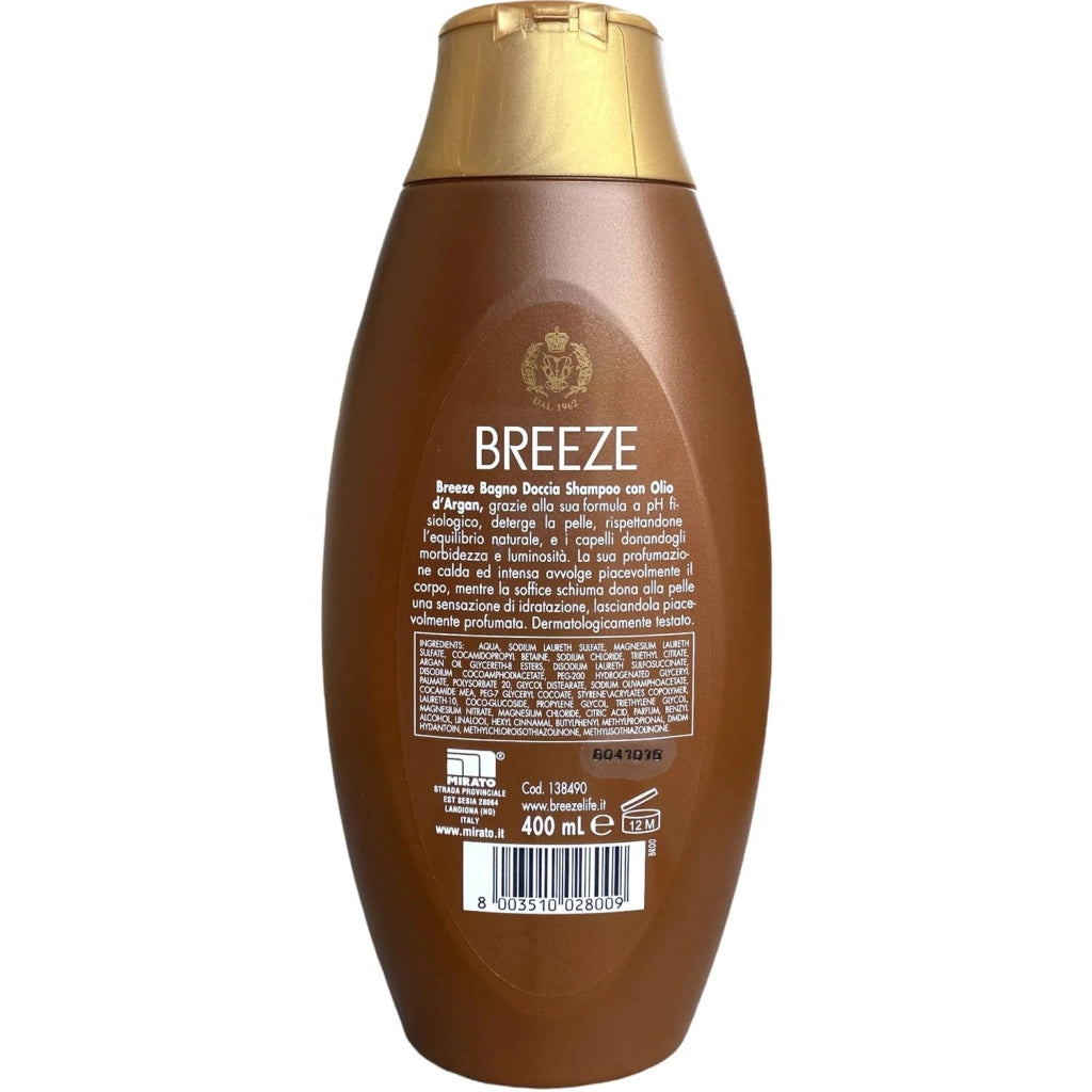 BREEZE DOCCIA SHAMPOO & BAGNOSCHIUMA  400ML PROFUMAZIONE ARGAN