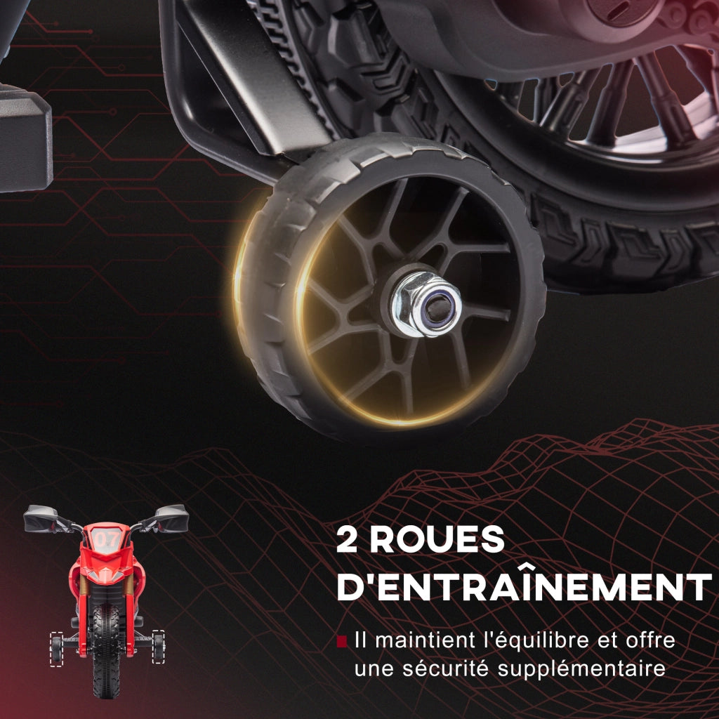 Moto elettrica per bambini 3-8 anni ¨C Minimal ¨C rosso