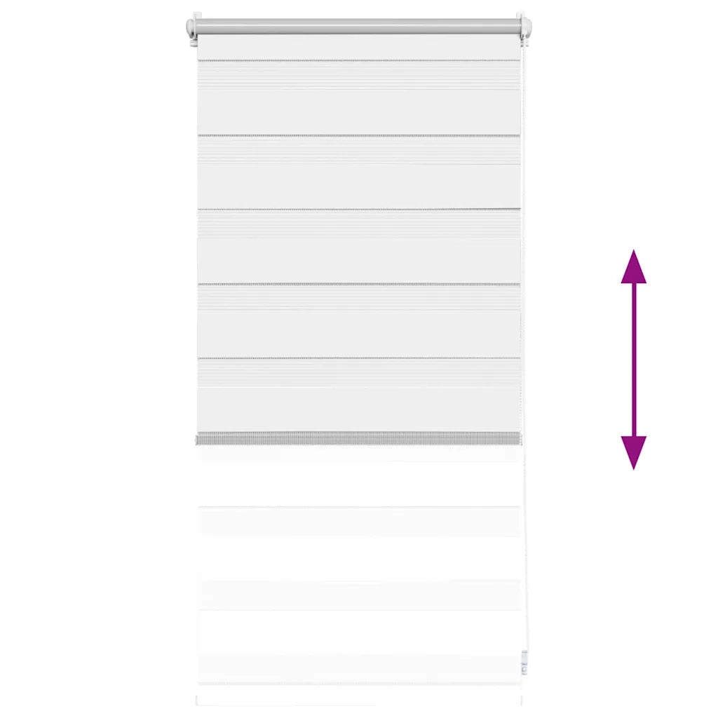 Tenda a rullo | Tenda avvolgibile zebra 40,9x100 cm Tessuto Larghezza 36,7 cm bianco