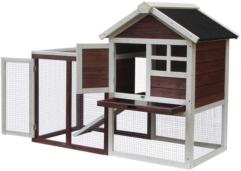 CASETTA PER GALLINE POLLAIO FORESTA IN LEGNO BICOLORE 122X63