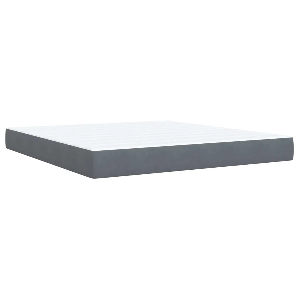 Letto box spring con materasso Grigio Scuro 180 x 200 cm 3454656