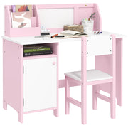 Scrivania Bambini con Sedia e Organizzatore ¨C Minimal ¨C 90x45x85 cm Rosa