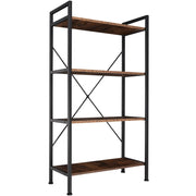 Libreria grande in stile industriale/vintage con 4 ripiani 121,5 cm marrone 08_0000278