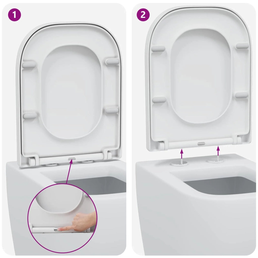 Sedile del WC Bianco 47,5 x 35 x 3,6 cm Duroplast 42002361